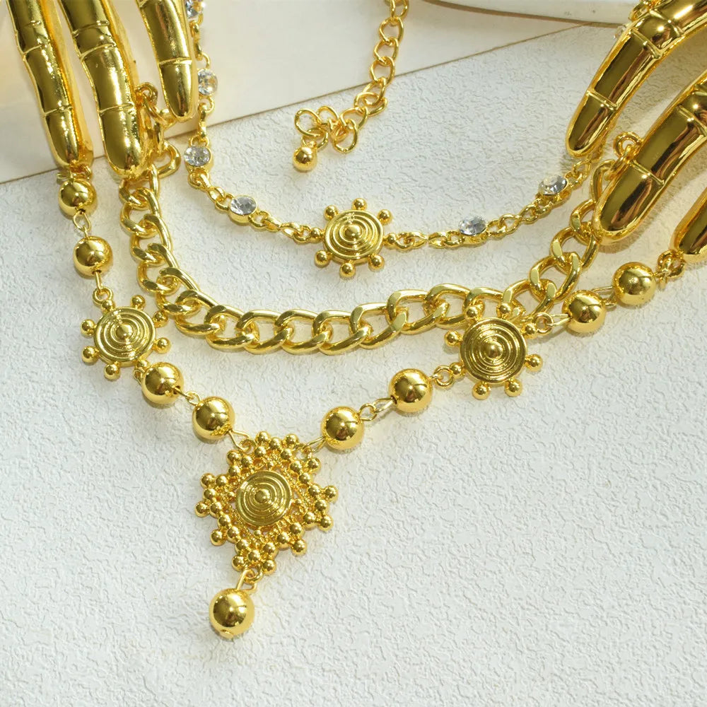 Exaggerated Metal Alloy Hand Charms Choker Necklace for Women Fashion Jewelry Gorgeous Evening Dress Statement Accessory...