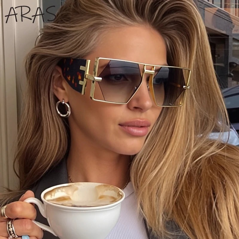 Steampunk Rectangle Sunglasses Women Men 2026 Luxury Hollow Metal Frame Sun Glasses Vintage Punk Hexagon Eyewear UV400...