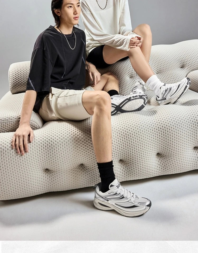 Xtep Little Basque 2 Casual Shoes for Men 2025 Summer Vintage Breathable Comfortable Non-Slip Durability Sneakers 875219320017