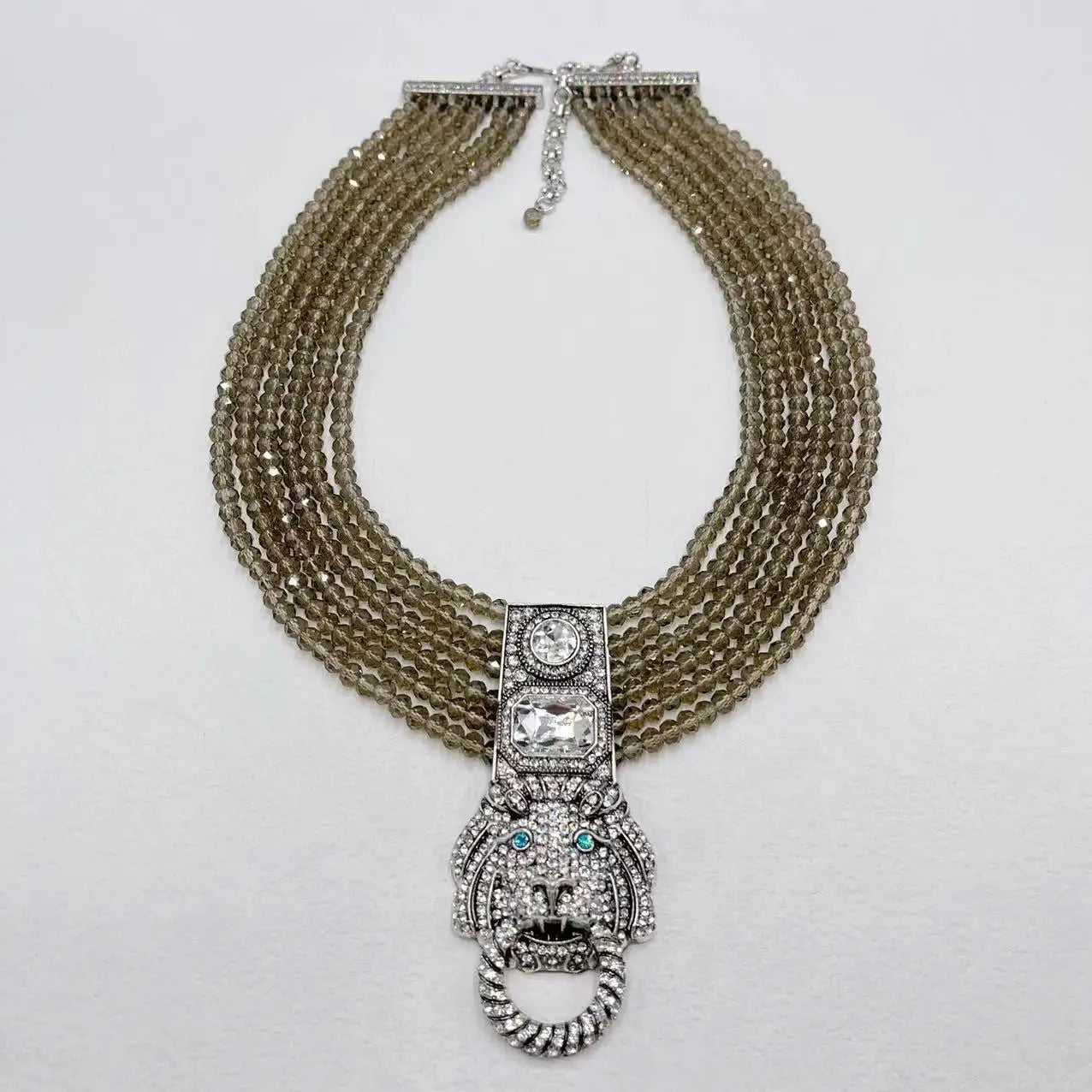 Qingdao Heavy Industry Retro Style Necklace Artistic Glass Multi-Layer Standard Relief Western Necklace | Kimlud Premium...