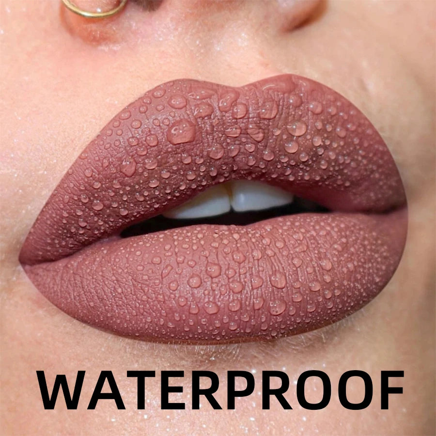 19 Colors Matte Velvet Lip Gloss Waterproof Liquid Lipstick Nude Black Lips Tint Makeup Lip Glaze Cosmetics Red Lip...