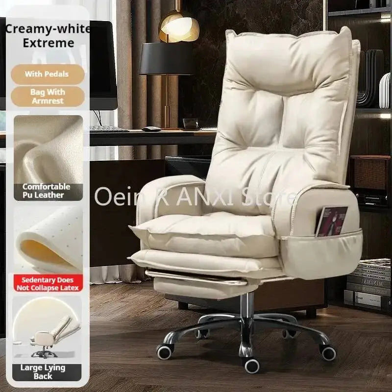 Recliner Ergonomic Office Chairs Computer Boss Leather Executive Chair Lounge Swivel Cadeira De Escritorio Office...