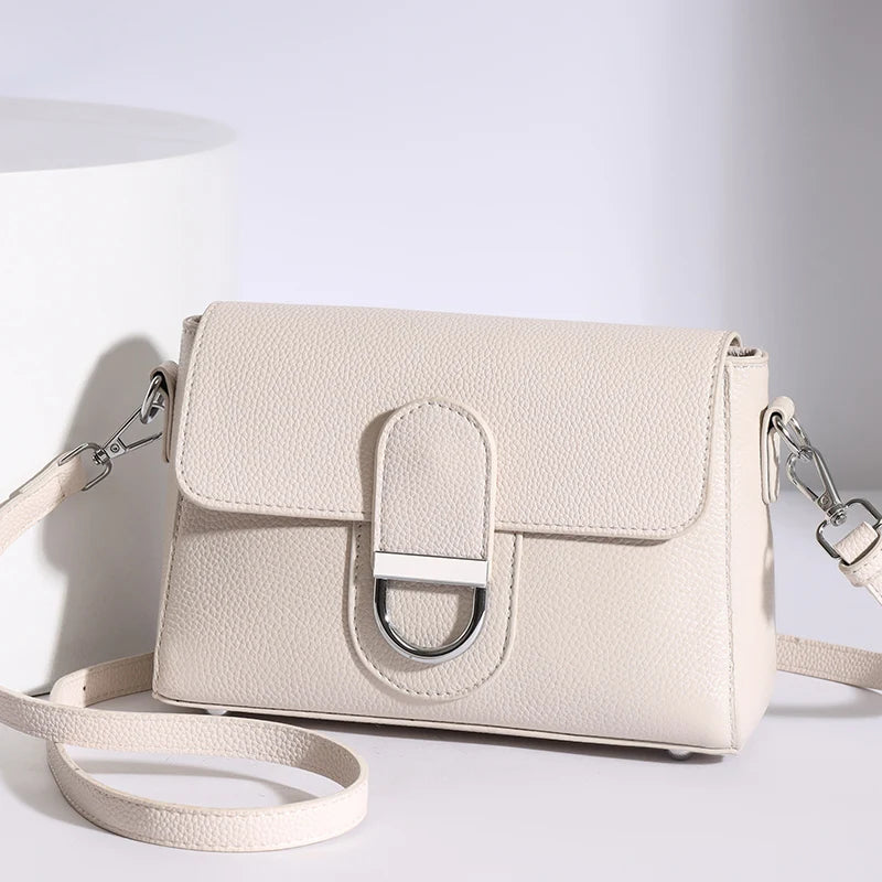 Designer Bag Luxury 100% cowhide Crossbody Handbag for Women Travel Handbag Fashion Shoulder Messenger Bag Ladies Small Flap Bag - Kimlud