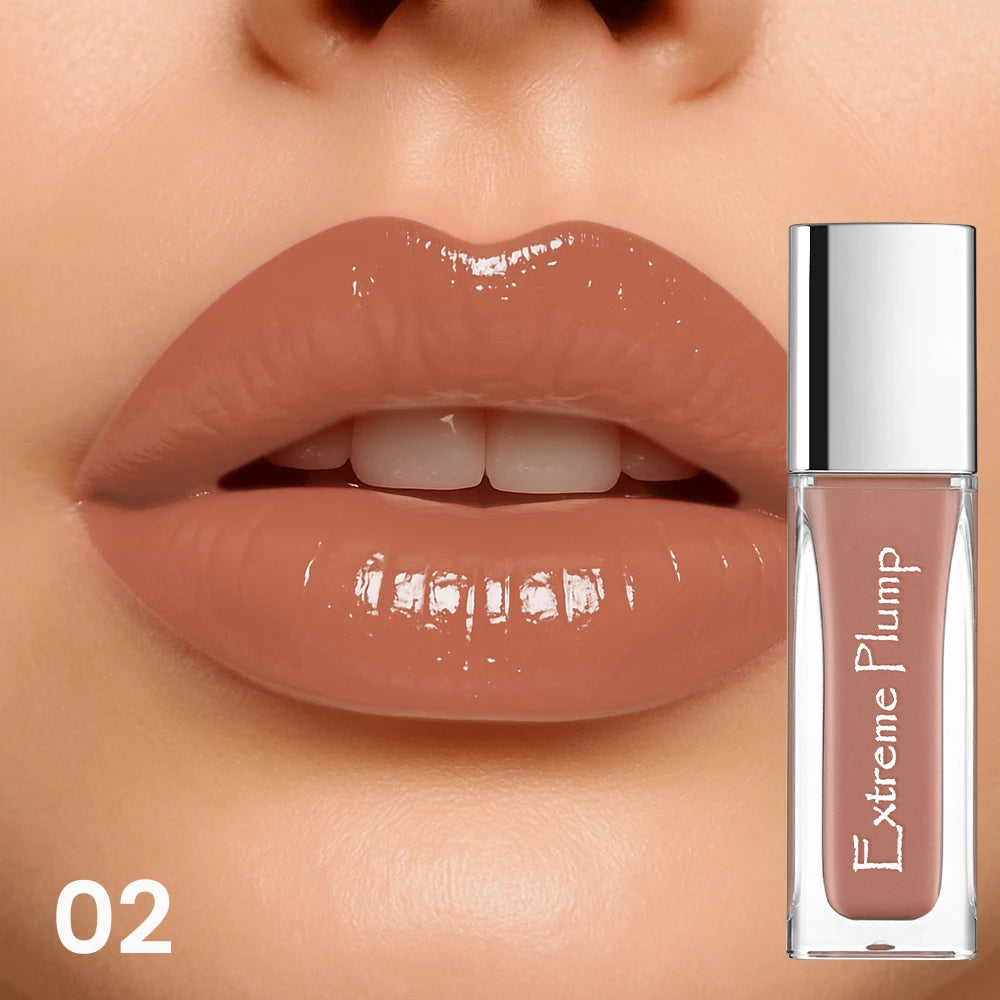 Water-Glow Mirror Lip Gloss, Long Lasting Moisturizing Hydrating Lip Makeup, Waterproof Sweat-Proof Gloss Gift for Women