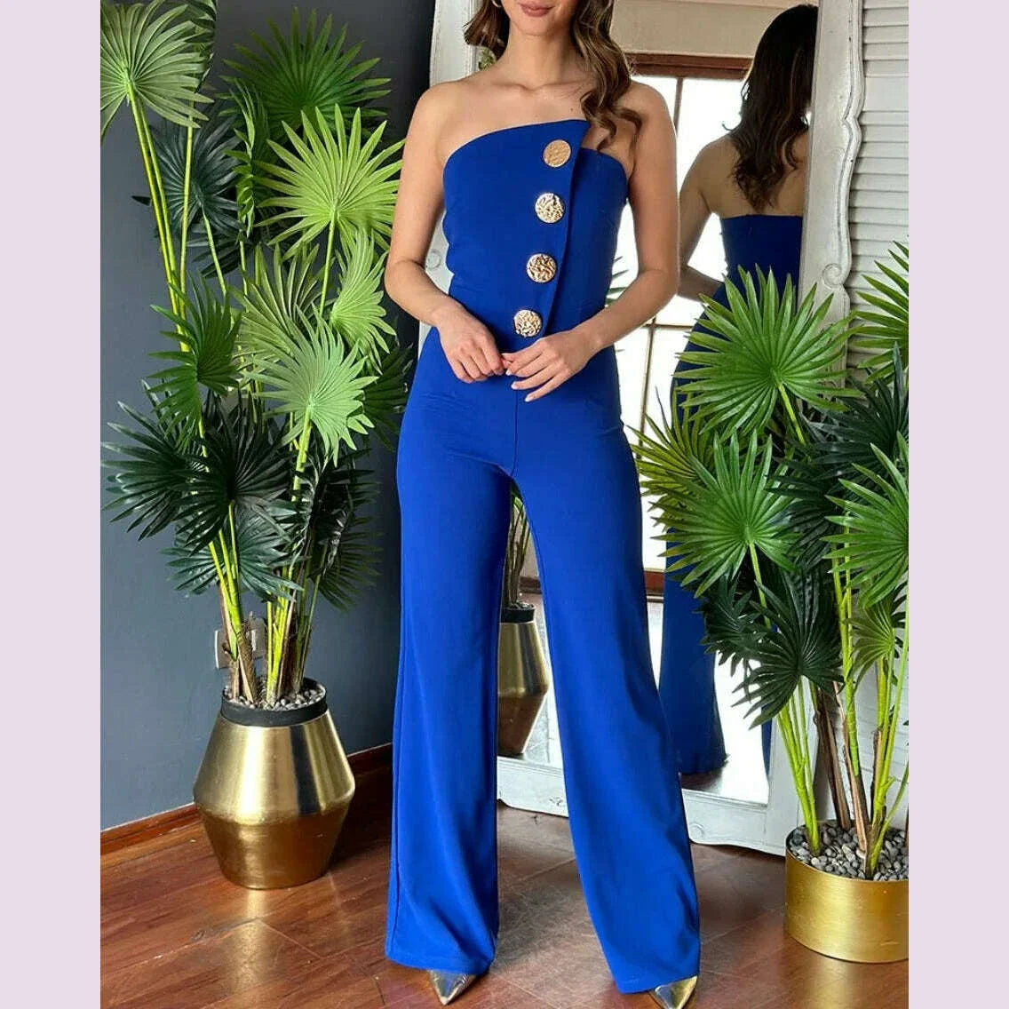 Elegant Jumpsuit for Women Dressy Sexy Off Shoulder Wide Leg Pant Suit One Piece Party Outfits Wide Leg Pant Suit houlder Wide