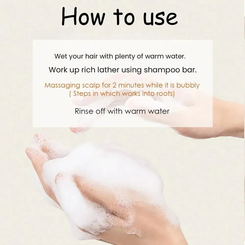 Organic Rice Shampoo Soap Bar Oil Free Conditioning Soap Rice Water Protein Nourishing Anti-loss Hair Hair Growth Soap Bar - Kimlud