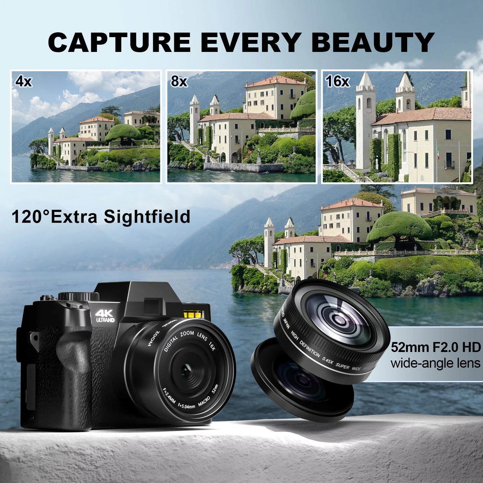 NBD 48MP Digital Cameras for Photography with WiFi & App Control,4K Autofocus Vlogging Camera , Anti-Shake, Dual...