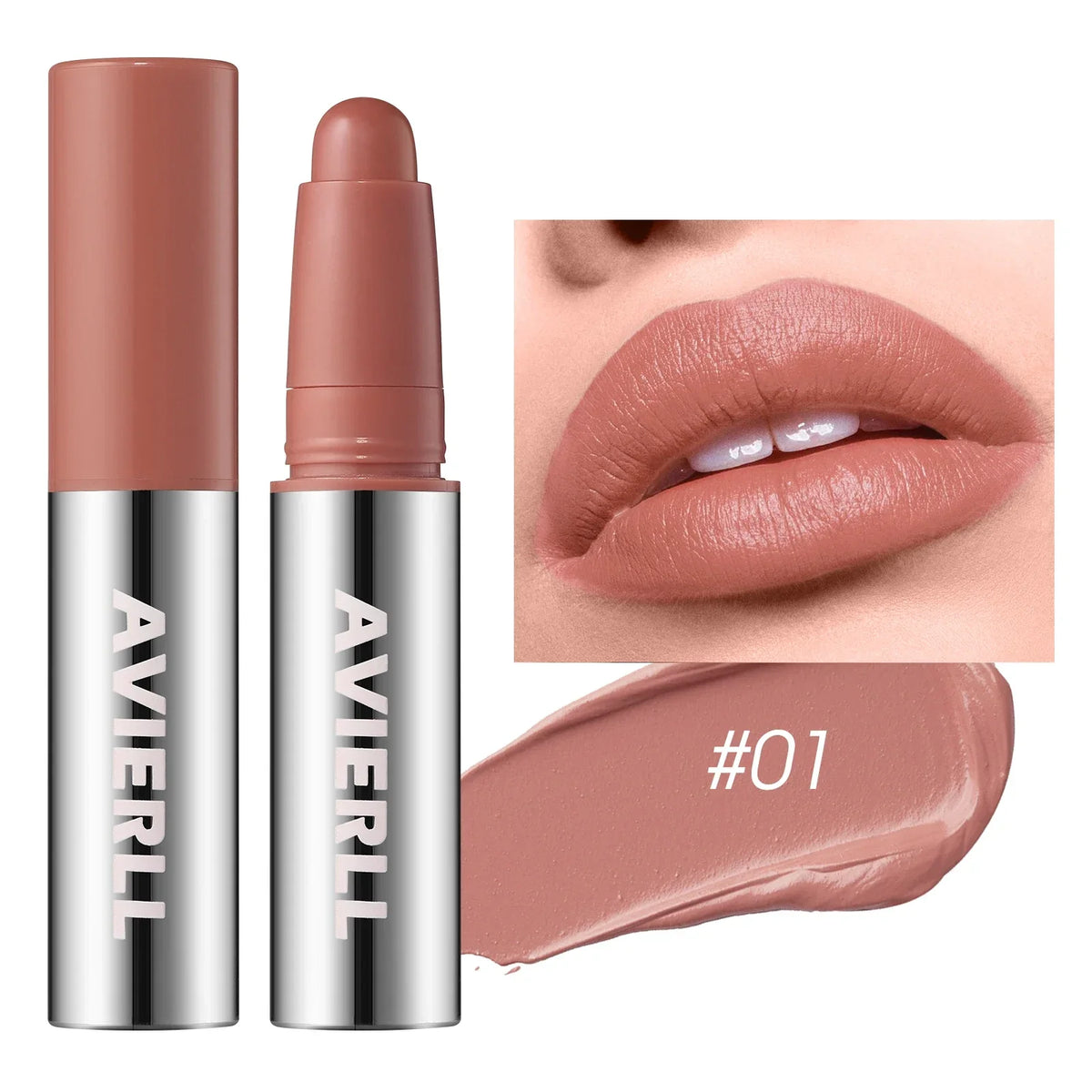 Smooth Matte Lipstick - Long-Lasting, Moisturizing, and Easy to Apply Lip Glaze with Rotating Pen Design - Perfect for Everyday