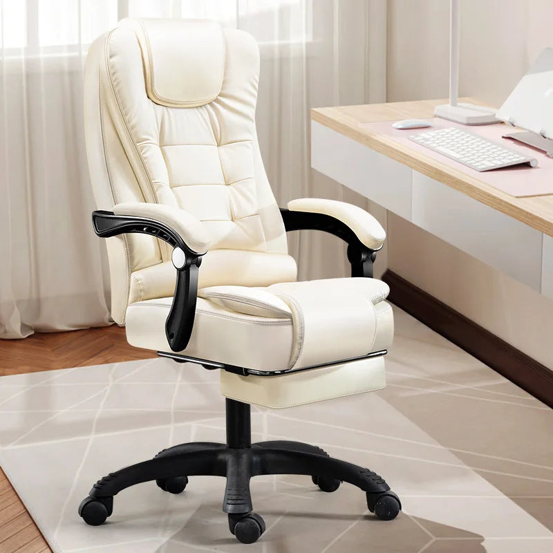 Acrylic Chair Fashionable White Gaming Chair on Wheels Desk Office Armchairs Pulley Homcom Chaise Pliable Living Room Chairs