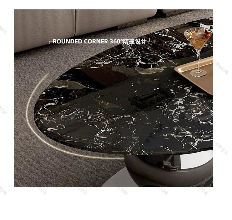 Luxury Furniture Nordic Style Gold Coffee And End Table Set Solid Wood Modern Design For Household Living Room | Kimlud...