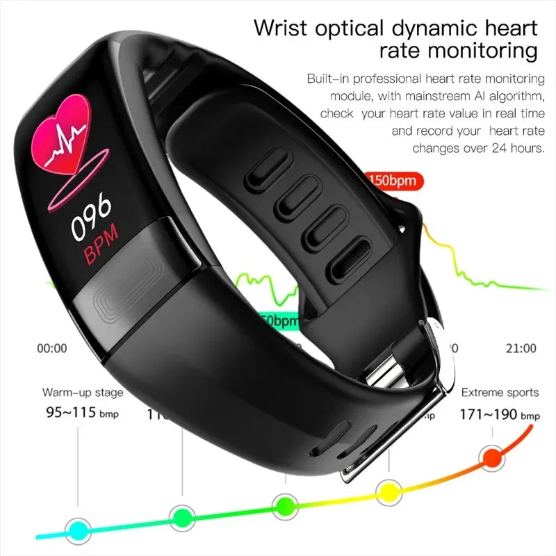 Heart Rate Ecg Blood Pressure Ekg Health Smart Watch Men'S Fitness Bracelet With Pressure Measurement Ecg Distance Bracelet