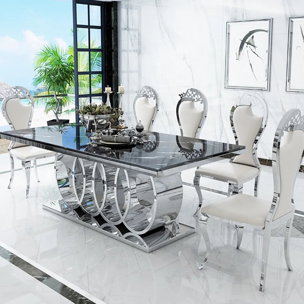Home Furniture Luxury Modern Dining Room Sets Dining Table and Chairs Dining Table Sets Comedores Mesa De Comedor - Kimlud
