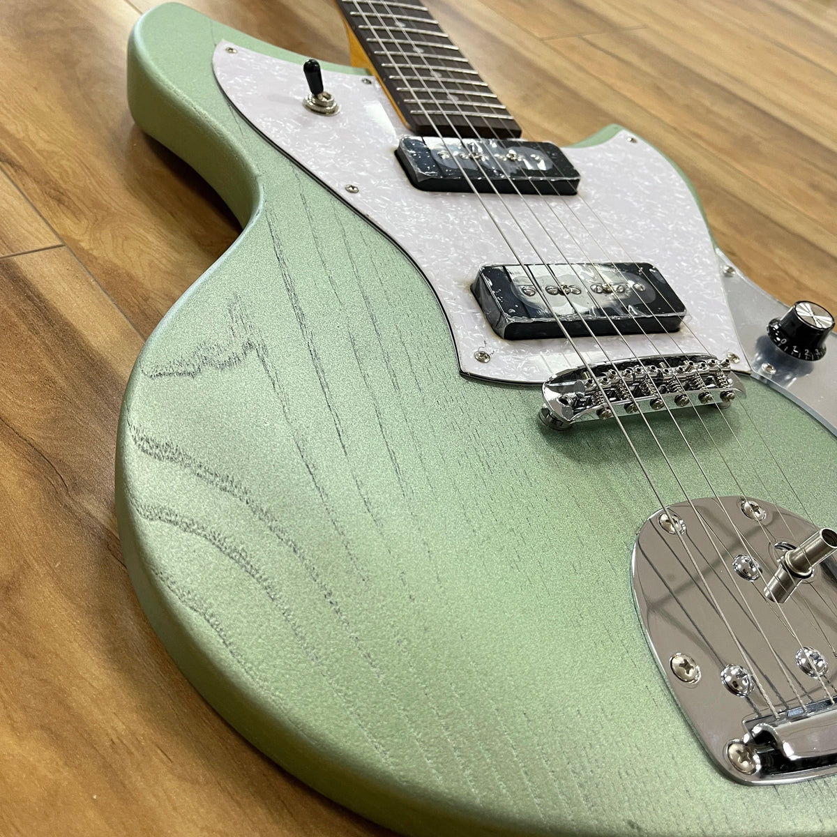 Custom Sage Green electricguitar chrome hardware P90 pickup rosewood fingerboard Electric Guitar-Themed Gift Free...