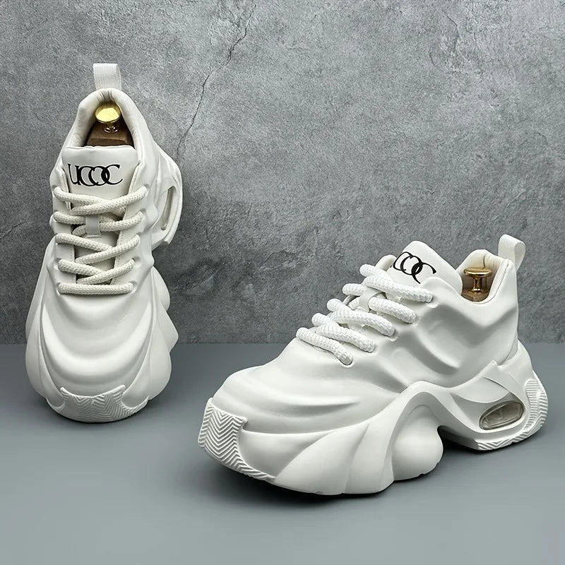 Fashionable Men's Shoes, 2025 Autumn Sports and Leisure Dad Shoes, Versatile Thick Soled High Rise Minimalist Board...