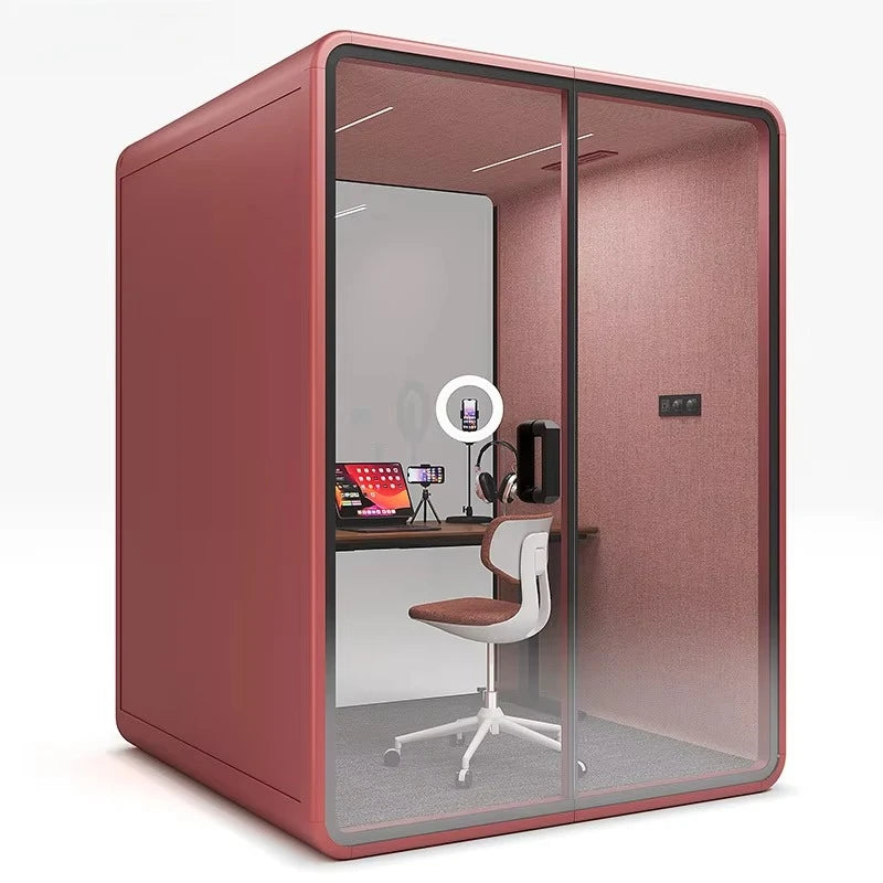 Business Negotiation Soundproof Booth High Privacy Acoustic Meeting Pod Customized Luxury Finish For High-End Hotel Business