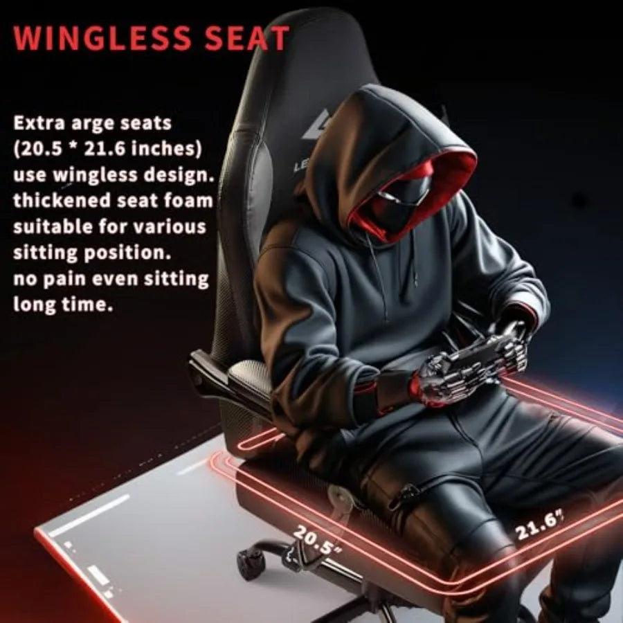 Big and Tall Gaming Chair 400lb Weight CapacityGamer Chairs for Adults Video Game Chair wth Footrest Racing Style Computer Game