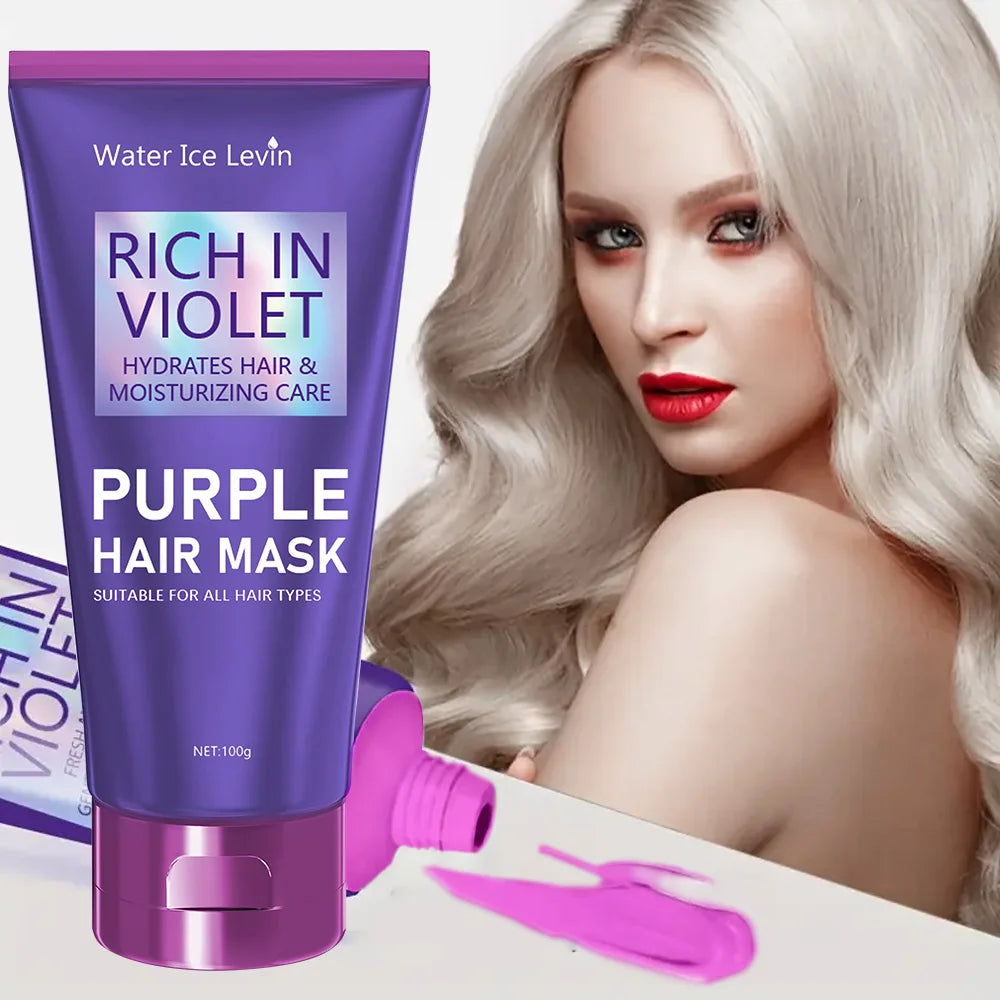 Purple Repair Hair Mask Keratin Deep Nourishing Dry Frizzy Damaged Treatment Collagen Magical 5 Second Soft Shiny Care |...