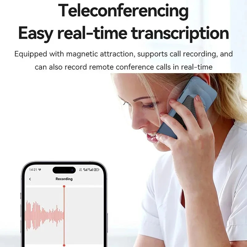 8GB-256GB AI Voice Recorder with Display Screen Real-Time Transcription & Translation Summarization Device for Lectures Meetings