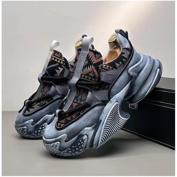 High Platform Designer Sneakers for Men Comfort Breathable Sports Running Shoes Original Men's Red Sneakers Zapatillas De Hombre - Kimlud