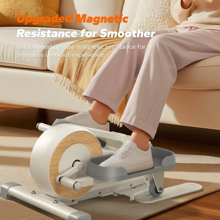 Sitting Under Desk Elliptical Machine, Leg Exerciser While Sitting for Seniors, Seated Pedal Exerciser, Quiet & Portable Pedal E
