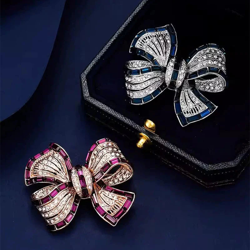 1pc Chic Bowknot Brooch for Men Women Fashion Luxury Rhinestone Bow Brooches Pins Jewelry Accessories Party Gifts 2025 |...