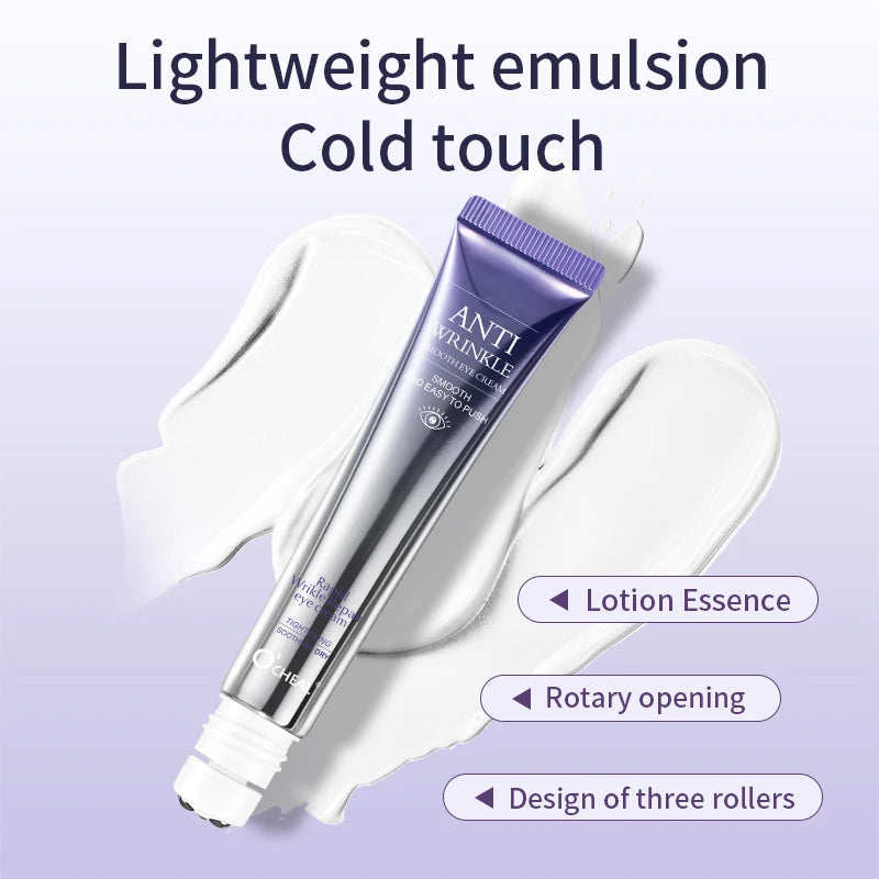 O'CHEAL Anti Wrinkle Anti Dark Circle Eye Cream Roller Massager Moisturizing Eye Bags Anti Aging Hyaluronic Acid Eye...