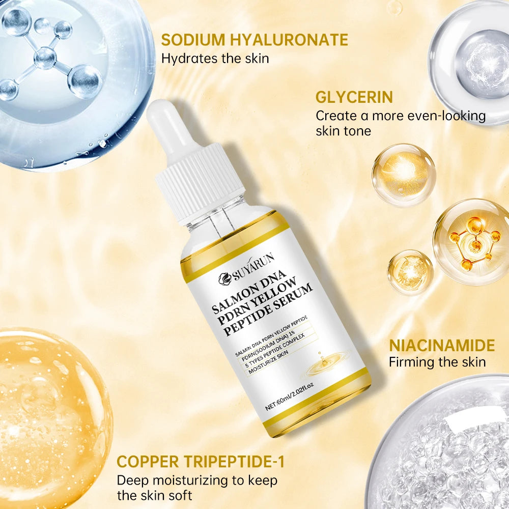 SUYARUN Salmon DNA PDRN + Yellow Peptide Complex Serum - Anti-Aging Solution, Skin Repair, Hydration, Brightening, Tightening.