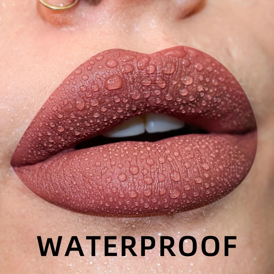 19 Colors Matte Velvet Lip Gloss Waterproof Liquid Lipstick Nude Black Lips Tint Makeup Lip Glaze Cosmetics Red Lip...