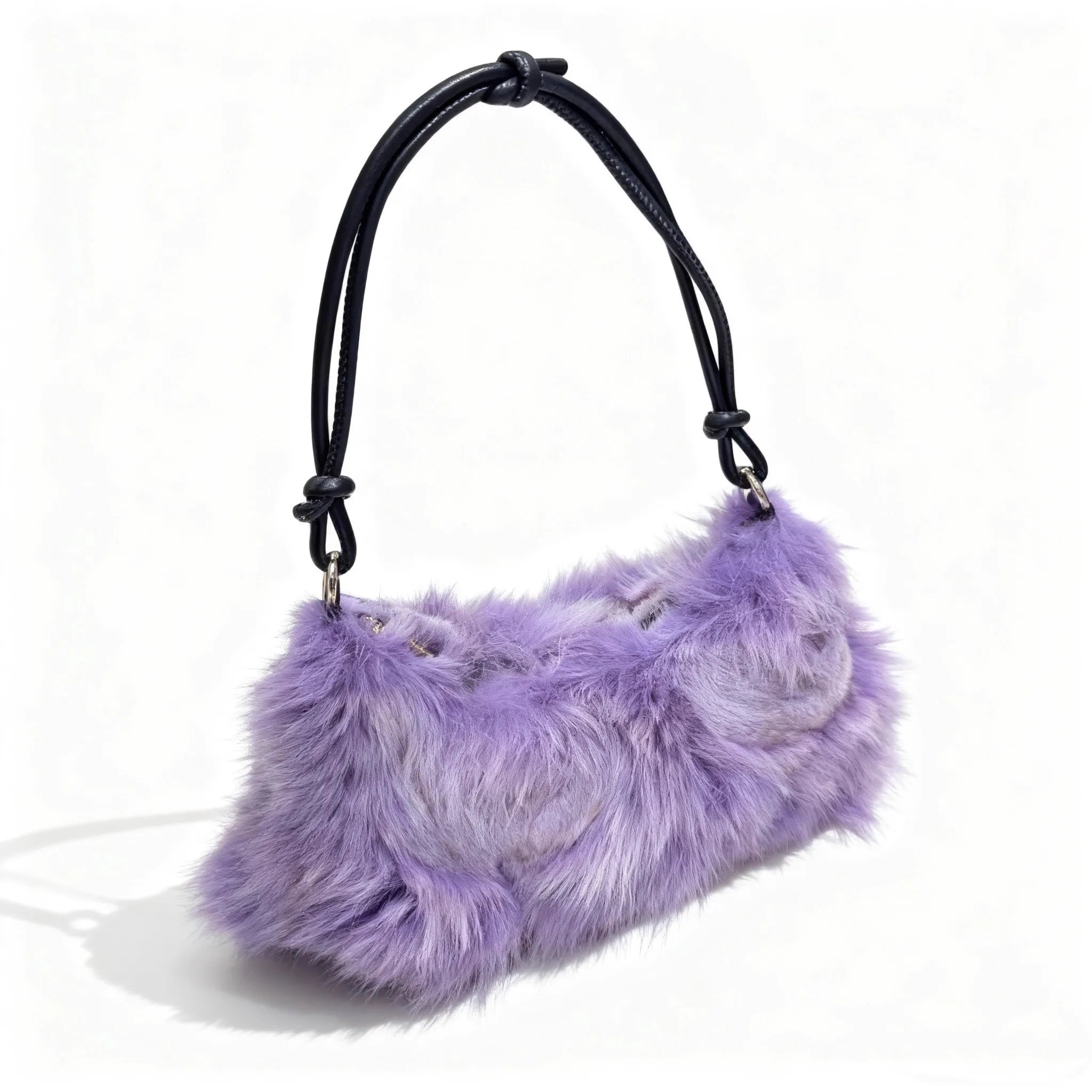 Winter Fox Fur Bag Women's Bag Fashion Handbag Ladies Bags Purses Women Shoulder Bag Real Silver Fox Fur Messenger Bags