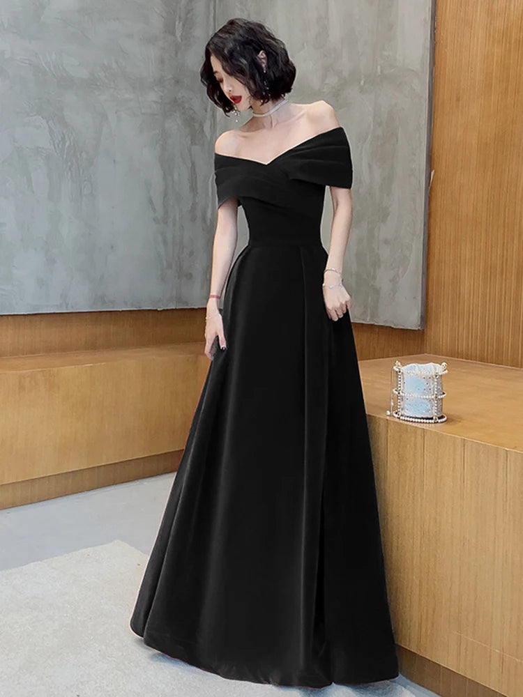 Lautaro Spring Long Luxury Elegant Wine Red Soft Velvet Evening Party Wedding Dresses for Women 2022 Off Shoulder Maxi...