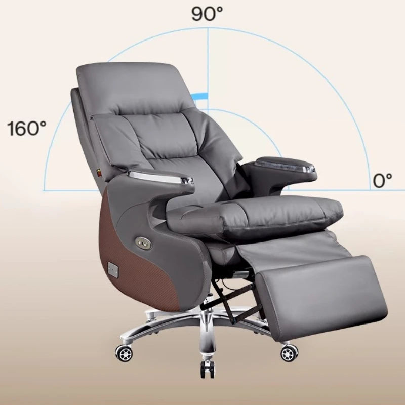 /Modern Office Chair Electric Massage Luxury Ergonomic Executive Footrest Boss Chair Comfortable Sillas De Oficina Furniture - Kimlud