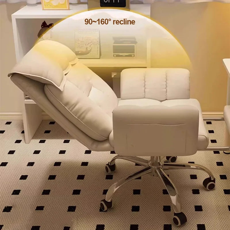 Ergonomic Computer Chair Home Office Recliner Sofa Boy Comfortable Sedentary Gaming Chair with Retractable Footrest For Relaxing - Kimlud