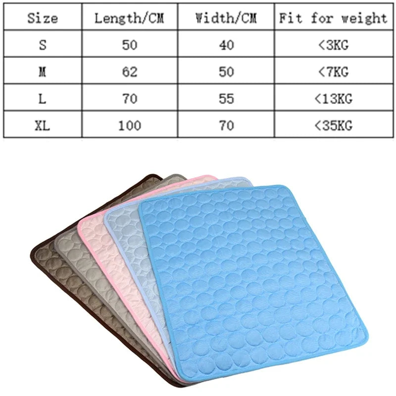 Dog Mat Cooling Summer Pad For Dogs Cat Blanket Sofa Breathable Pet Bed Washable For Small Medium Large Dogs