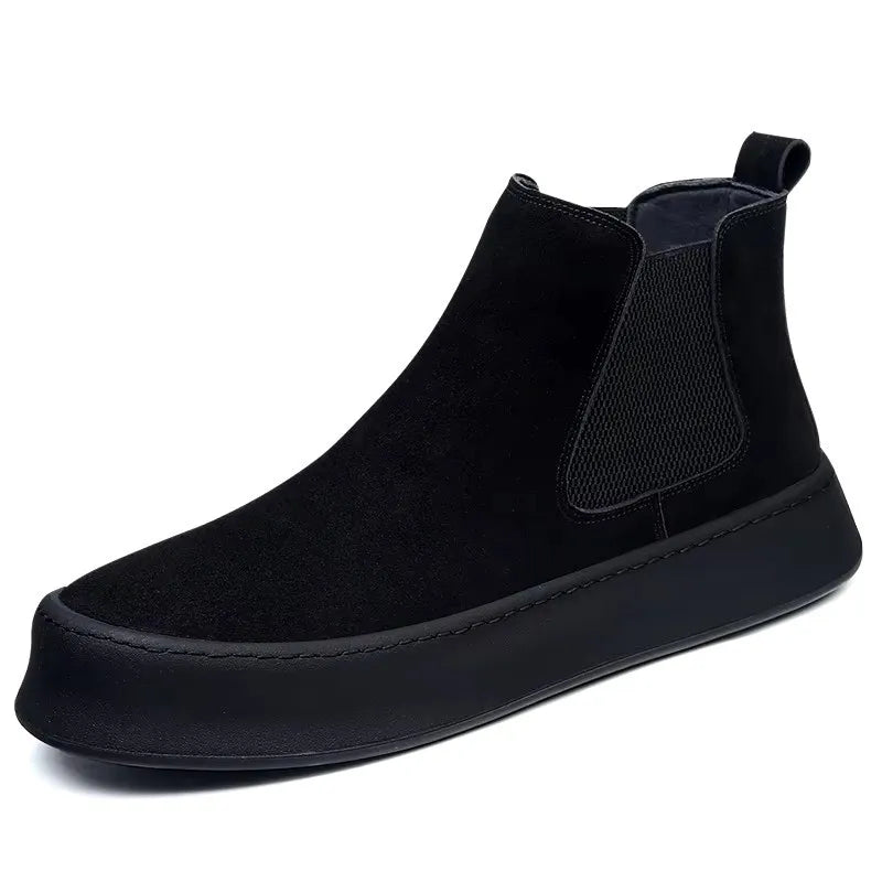 Luxury Slip on Safety Comfort Shoes Man Outdoors Chelsea Boot Leather Fashion Walking Shoes Men Autumn New Men's Boots