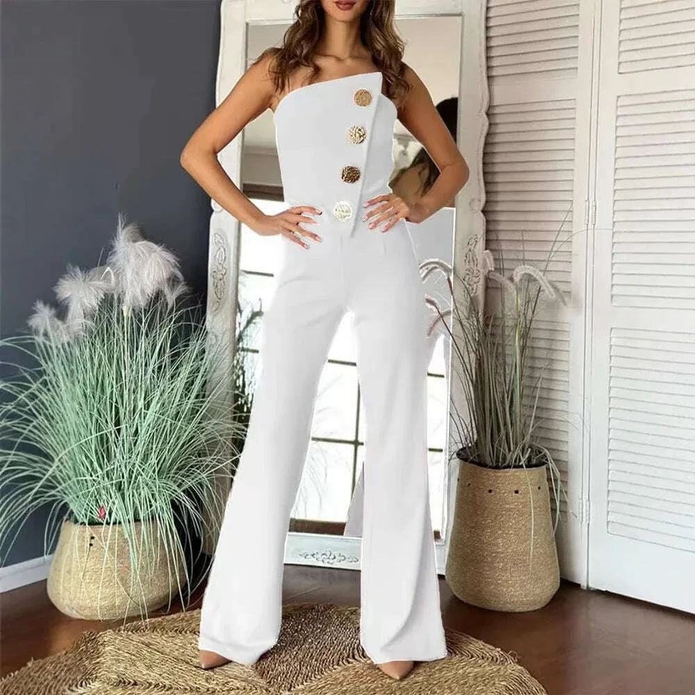 Elegant Jumpsuit for Women Dressy Sexy Off Shoulder Wide Leg Pant Suit One Piece Party Outfits Wide Leg Pant Suit houlder Wide