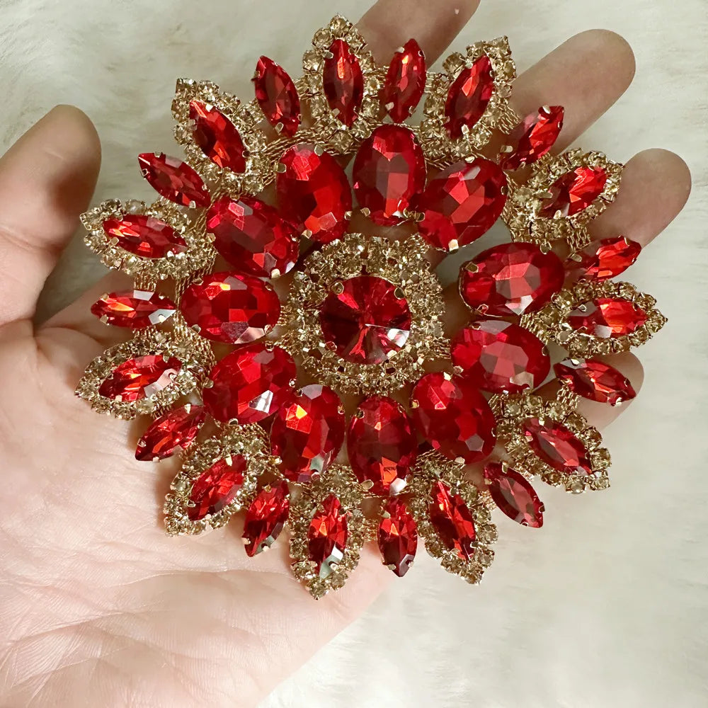 1PCS rhinestone round crystal jewelry wedding appliques for dresses | Kimlud Budget Friendly Dress