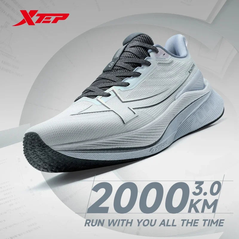 Xtep Men's Running Shoes 2000km 3.0 2025 Spring Lightweight Cushioned Wear-Resistant Training Jogging Sneakers 875119110032