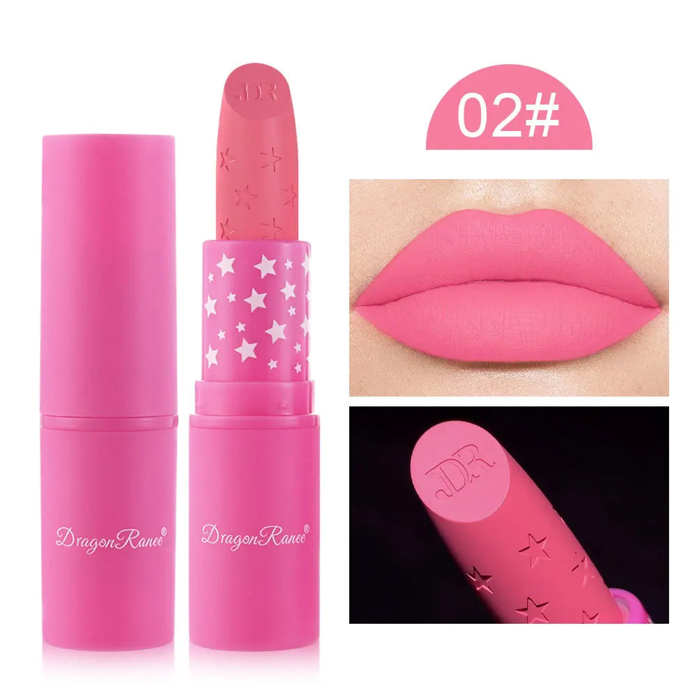 9 Colors Waterproof Rose Red Velvet Matte Lipstick Moisturizing Long Lasting Stars Not Easy To Fade Nude Lip Tint Black...