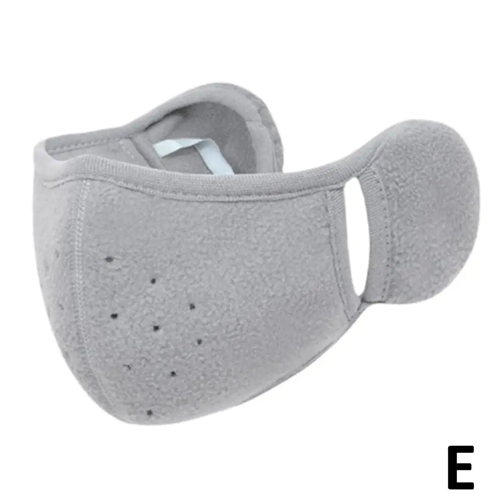 Winter Fleece Earmuffs with Windproof Mouth Cover Unisex Warm Ear Warmer Breathable Face Mask for Outdoor Activities