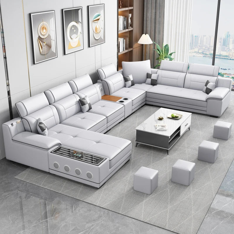 Fabric sofa modern simple living room combination large and small apartment furniture cat scratching skin leave-in technology cl