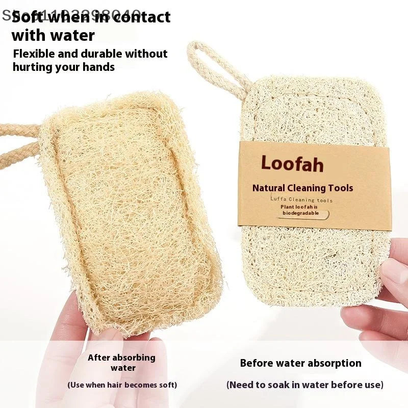 6-Pack Natural Loofah Sponge For Dishes, Pots, And Oil Stain Cleaning – Kitchen Scrub Pad