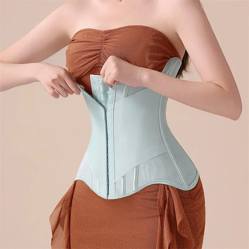 MiiOW U-shaped Waist Trainer Corset Women Buttoned Shapers Breast Lifted Waist Trainer Steel Bone Slimming Women's Shapewear - Kimlud