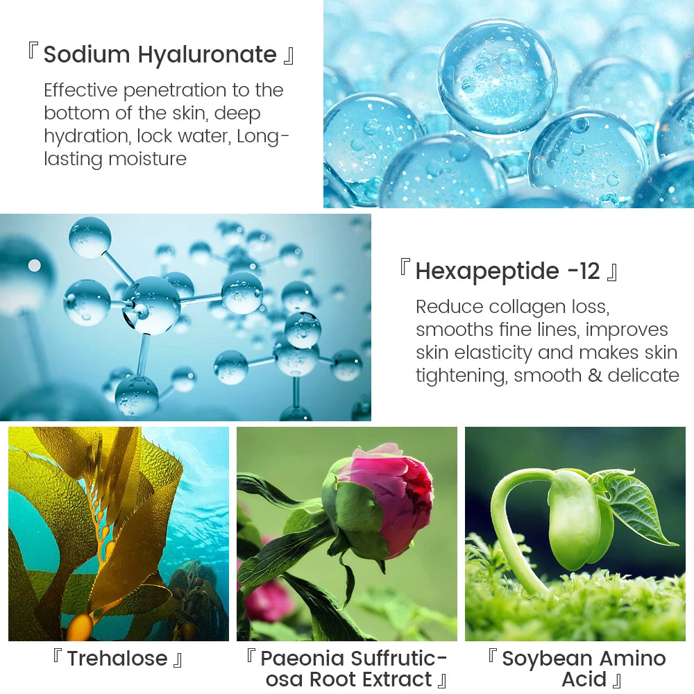 VIBRANT GLAMOR Hyaluronic Acid Facial Serum Skin Care 10PCS
