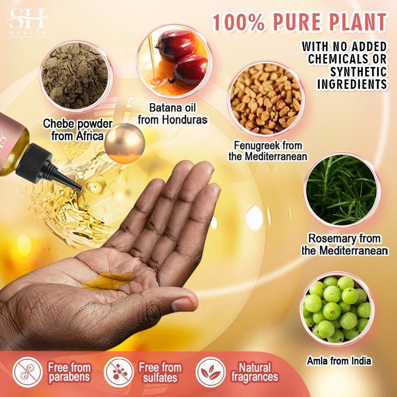 Naturals Anti-Hair Loss Oil Super 5x set African fast hair growth Chebe Batana oil butter Fenugreek hair regrowth treatment