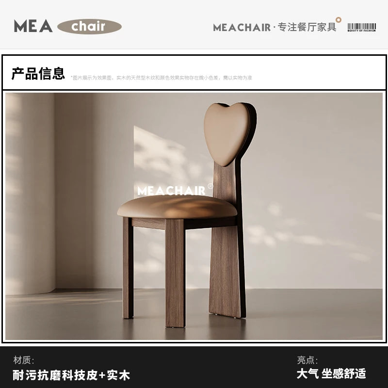 Italian Solid Wood Chair Dining French Home Makeup Chinese Antique Back Chair Single Hotel Dining Silla Comedor Furniture