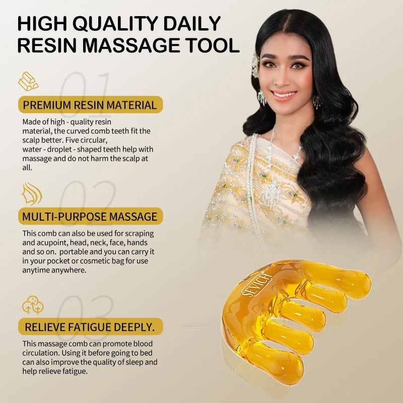 Sevich India Hair Growth Oil And Scalp Massager Comb Tool Set Ayurveda Neem Growth Oil Herbal Anti Hair Loss Treatment...