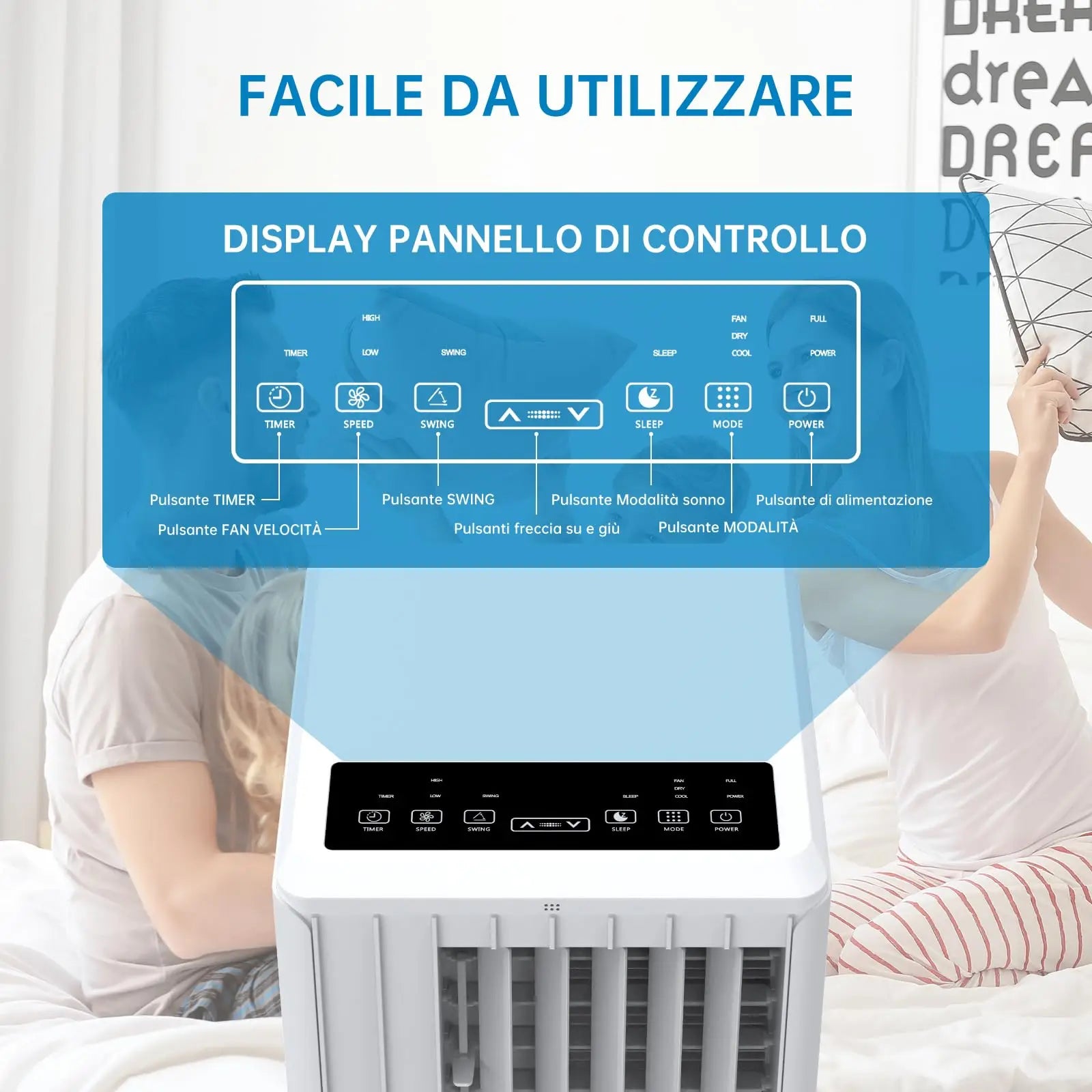 Portable Air Conditioner 9000 BTUs/H, Silent 3-in-1, Dehumidification 42 L/Day, Timer 24 H, Sleep Mode, Remote Control |...