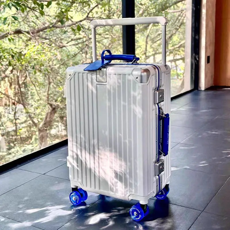 20/24/26/28 Inch Fashion Wide Handle Travel Suitcase Luggage with Cup Holder Suitcase Trip Cabin TSA Customs Lock Trolley Case