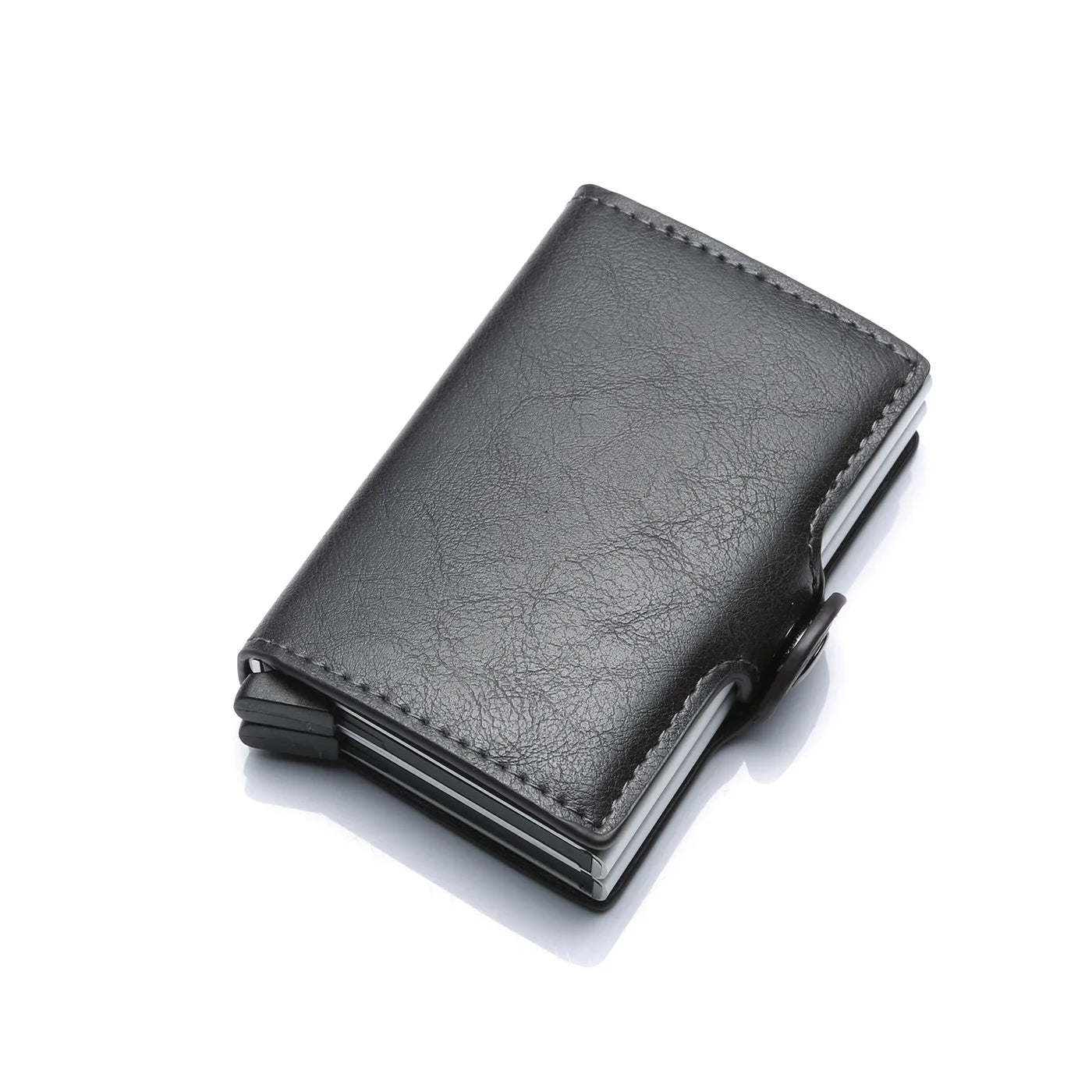 Carbon Fiber RFID Blocking Protection Men Credit Card Holder Wallet Leather Metal Aluminum Luxury Business Bank Cardholder Case