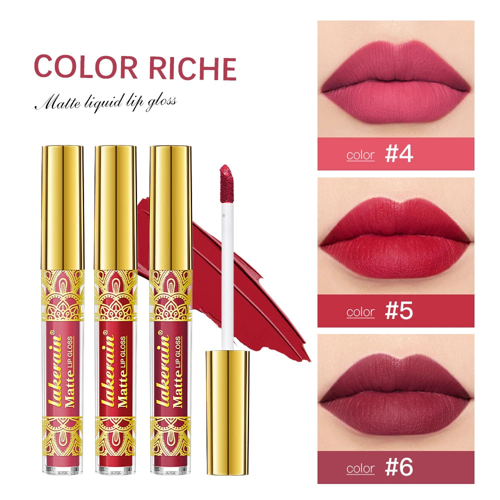 Golden Bar Luxury Lipstick Timeless Velvety Smooth Finish Intense Color Stay Smudge-Proof & Waterproof Valentines Day Gift for H - Kimlud